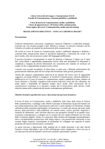 Comunicazione, media e pubblicità