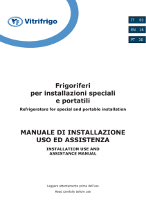 Frigoriferi per installazioni speciali e portatili