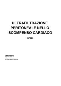 ultrafiltrazione peritoneale nello scompenso cardiaco