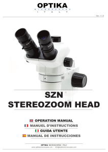 Manuale Stereomicroscopio Optika serie SZN