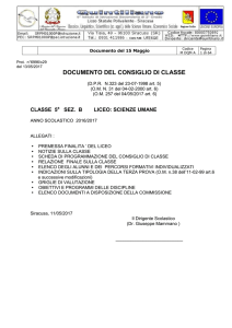 Documento del 15 maggio - Liceo Quintiliano Siracusa