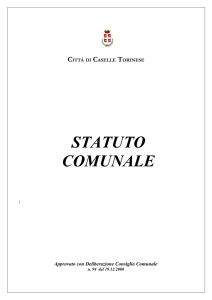 statuto comunale - Comune di Caselle Torinese