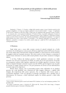 Le Banche dati genetiche per fini giudiziari e i diritti della persona