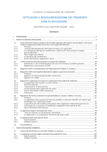istituzioni e regolamentazione dei trasporti: temi di riflessione