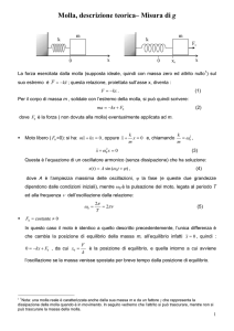 Molla, descrizione teorica– Misura di g