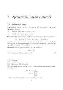 3 Applicazioni lineari e matrici