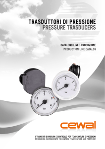 trasduttori di pressione pressure trasducers