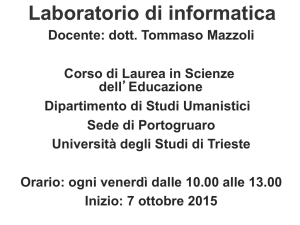 Introduzione al corso File - Università degli studi di Trieste