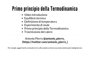 Primo principio della Termodinamica
