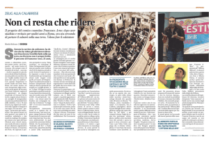 Francesco Arno sul n. 34 del Corriere della Calabria