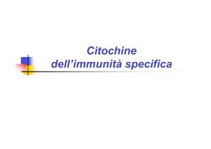 Citochine immunita` specifica