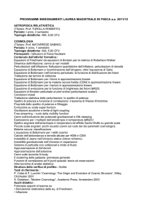 PROGRAMMI INSEGNAMENTI LAUREA MAGISTRALE IN FISICA