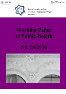 Working Paper of Public Health Nr. 18/2016