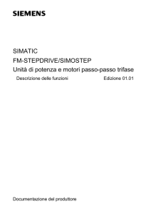 SIMATIC FM-STEPDRIVE/SIMOSTEP Unità di potenza e motori