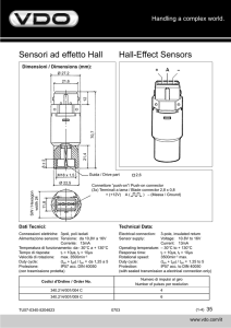 Sensori ad effetto Hall Hall-Effect Sensors