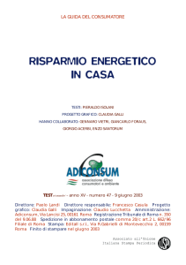 Risparmio energetico in casa