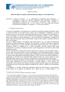 appunti per una base costituzionale della cittadinanza