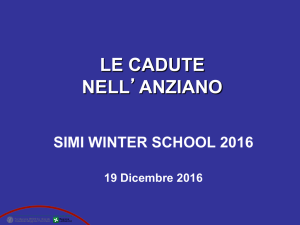 Cadute Winter School 2016 - Società Italiana di Medicina Interna