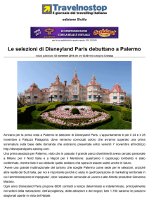 Le selezioni di Disneyland Paris debuttano a Palermo