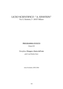 Programma svolto IC - Liceo Scientifico Statale Einstein Milano
