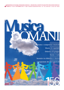 Autismo e competenze musicali Musica in ospedale Didattica