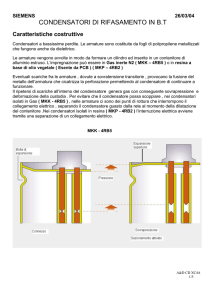 CONDENSATORI DI RIFASAMENTO IN B.T