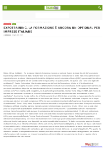 Expotraining, la formazione è ancora un optional per imprese italiane