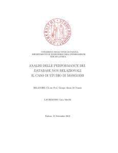 analisi delle performance dei database non relazionali il caso di