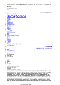 Roma/Agenda - Cinegustologia