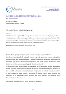 Il mito del diritto nell`età tecnologica