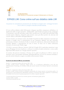EIPASS LIM: Corso online sull`uso didattico delle LIM