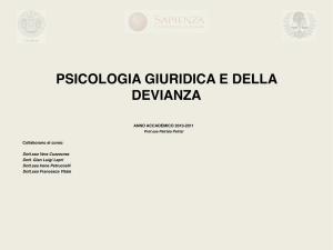 psicologia giuridica e della devianza