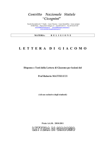 Lettera di Giacomo - Convitto Nazionale Cicognini di Prato