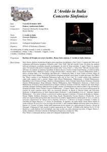 L`Aroldo in Italia Concerto Sinfonico