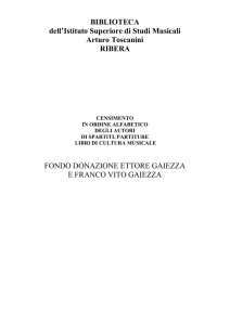 1. Fondo Ettore Gaiezza Partiture Spartiti e libri di cultura musicale e