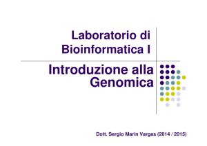 Introduzione alla Introduzione alla Genomica