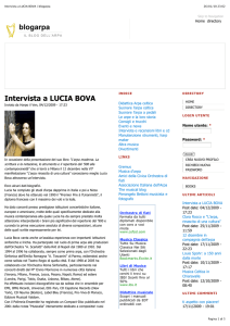 Intervista a LUCIA BOVA | blogarpa