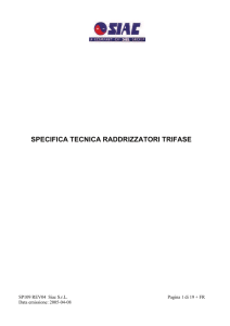 SP109 REV04 D Specifica Tecnica Raddrizzatori Trifase pdf Scarica