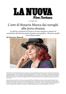 L`arte di Bonaria Manca dai nuraghi alla terra etrusca