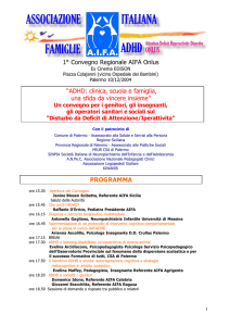 1° Convegno Regionale AIFA Onlus “ADHD: clinica, scuola e