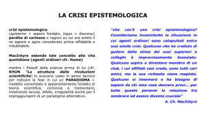 la crisi epistemologica