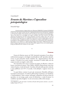 Ernesto de Martino e l`apocalisse psicopatologica