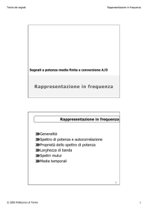 La rappresentazione in frequenza