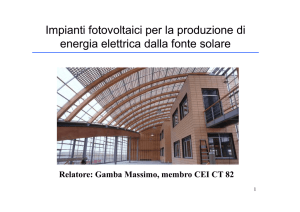 Impianti fotovoltaici per la produzione di energia