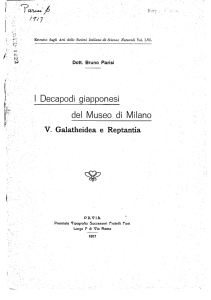 Decapodi giapponesi del Museo di Milano V. Galatheidea e Reptantia