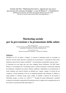 Marketing sociale per la prevenzione e la promozione della salute