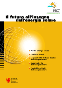 Il futuro all`insegna dell`energia solare