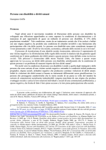 Persone con disabilità e diritti umani, - IISS