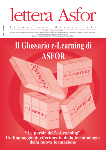Il Glossario e-Learning di ASFOR Il Glossario e