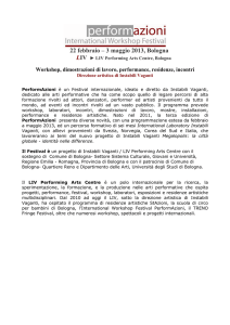 programma dei workshop - Liv Centro di ricerca e formazione nelle